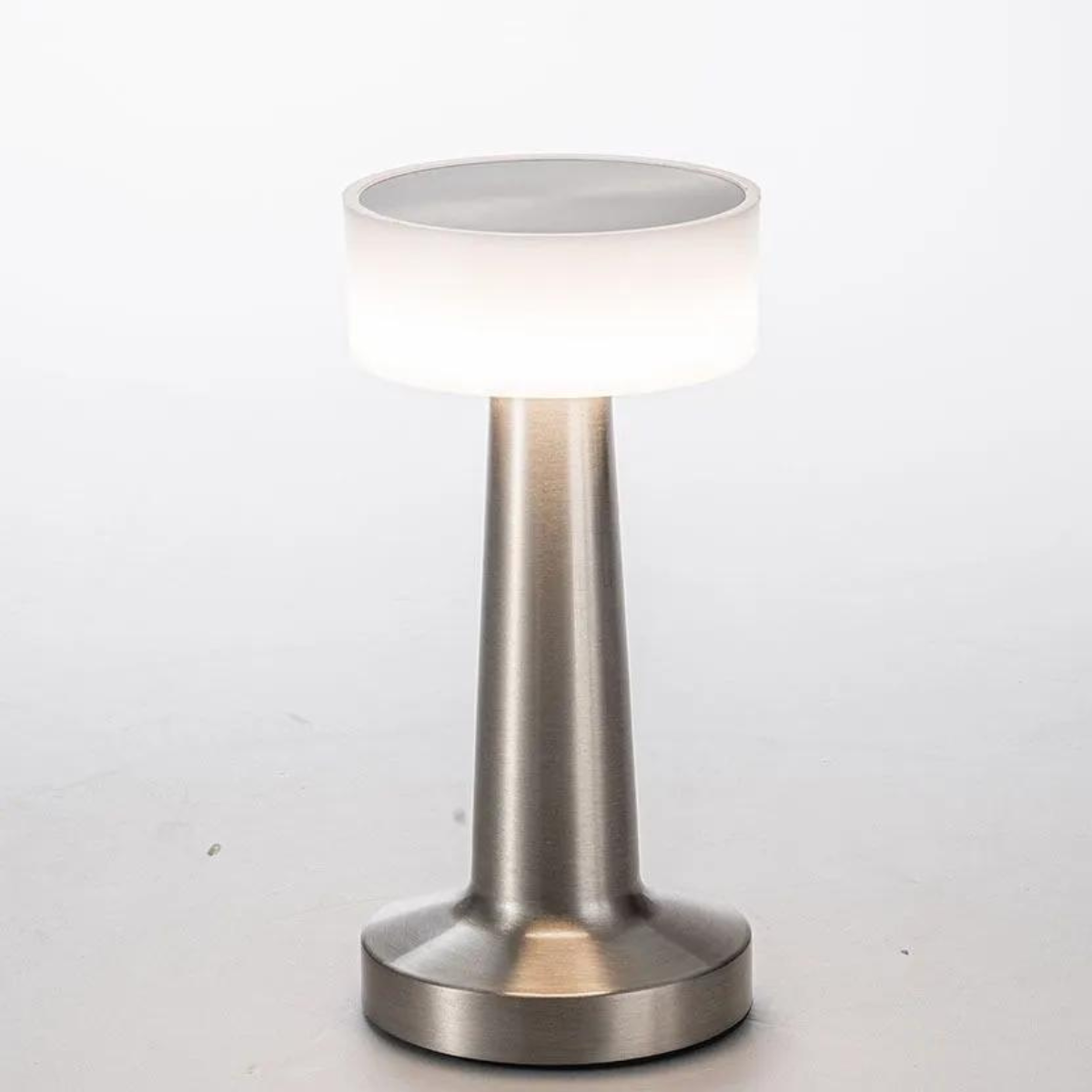 Wireless metallic LED lamp, Control Touch, Silver 