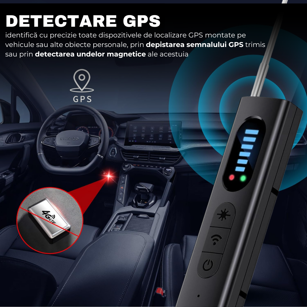 Detector Camere ascunse, Microfoane, GPS Tracker, Reportofoane, easyCTRL®, T15