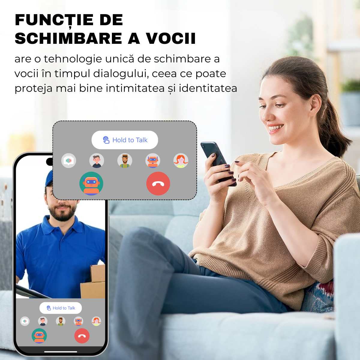 Sonerie Video Inteligenta, Fara Fir Wireless, Comunicare bidirectionala, Control la distanta prin APP Tuya Smart, Sonerie interior, 80°, Night Vision, easyCTRL®