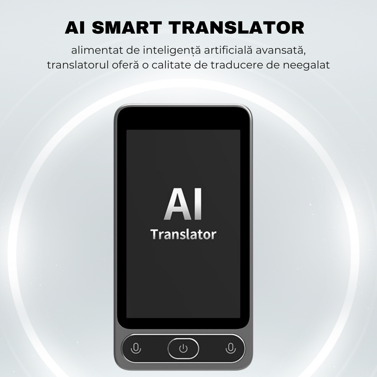 Translator with Artificial Intelligence (AI), 3.97 inch touch screen, Voice translation, Recorder, Dictionary, 138 Languages, easyCTRL® 