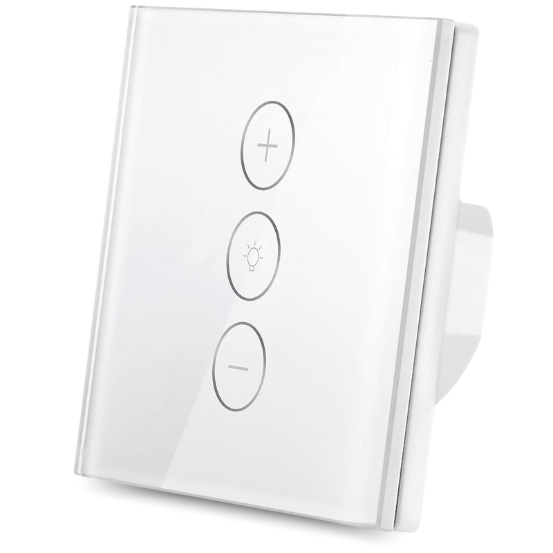 Intrerupator Inteligent cu Touch si Dimmer , Wi-Fi, Cu NUL, Smart Life / Tuya APP, Control vocal, Alb, easyCTRL