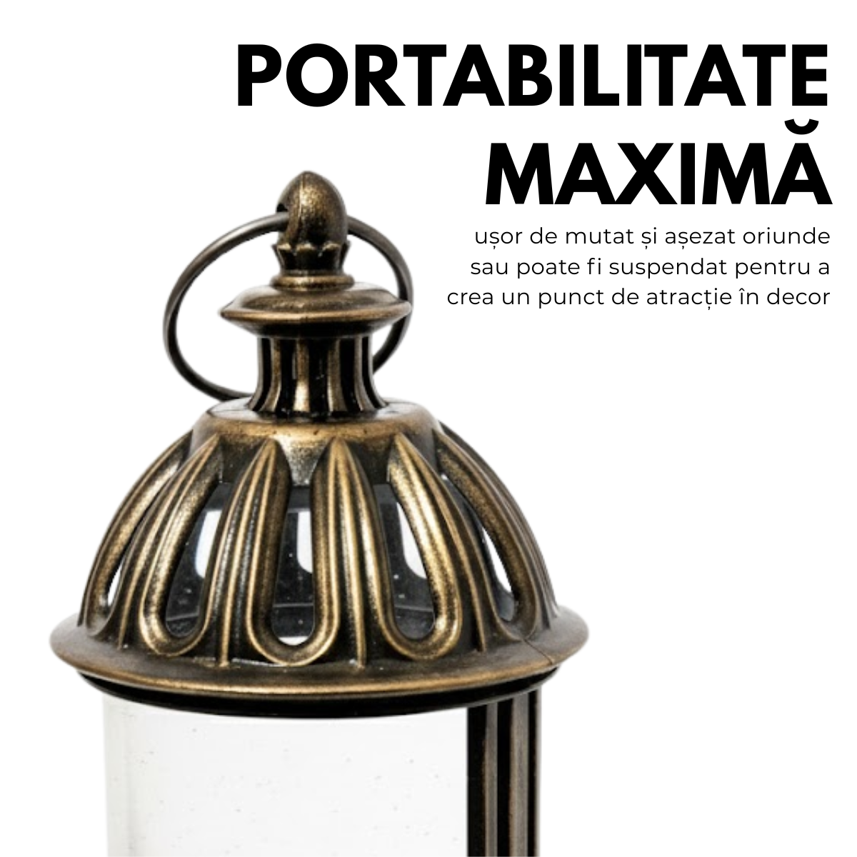 Felinar Decorativ Muzical, Brad si Mos Craciun, Iluminare LED calda, Zapada in Miscare, Alimentare USB sau Baterii