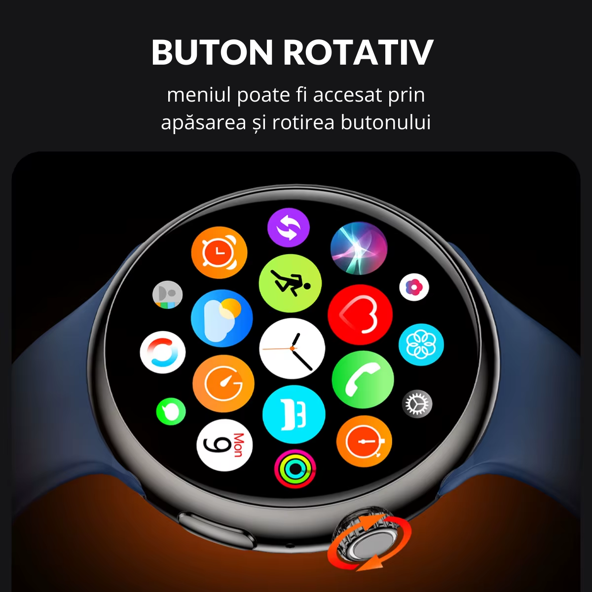 Ceas smartwatch de dama, Ecran Tactil LCD 1.46", Control prin Gesturi, Apel Bluetooth, Multi Sport, Monitorizare Sanatate, Alb, easyCTRL®