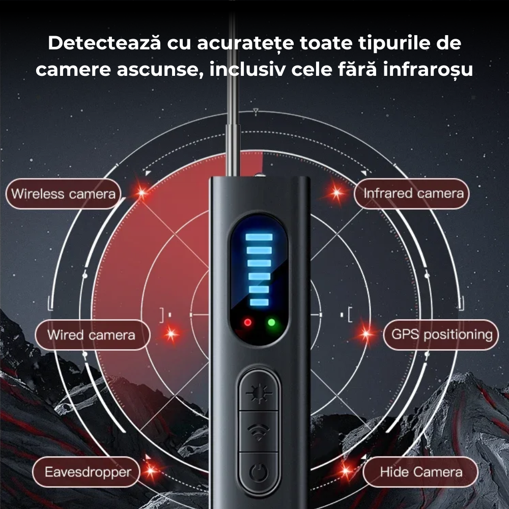 Detector Camere ascunse, Microfoane, GPS Tracker, Reportofoane, easyCTRL®, T15