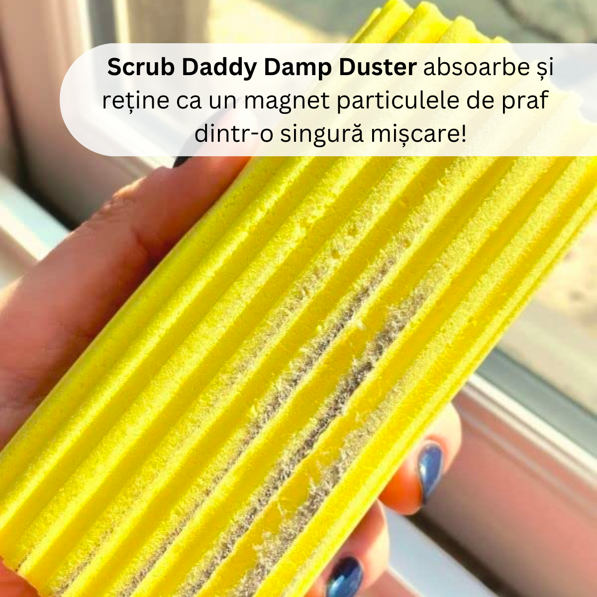 Burete Scrub Daddy Scrub Mommy Cat, cu Suprafata Dubla, De Curatat Fara  Zgarieturi, 10 x 10 cm 