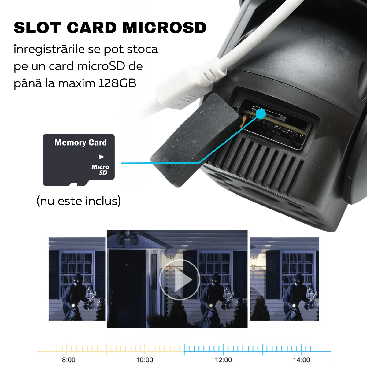 Camera Supraveghere Video 360°, Dubla, Wi - Fi, 2K, 4MP, Exterior/Interior, Control PTZ, Vedere Nocturna Color si Infrarosu, Rezistenta la Apa IP66, Alarma Sonora si Luminoasa, Comunicare Bidirectionala, Senzor Miscare, Stocare Card/Cloud, easyCTRL®smarrt.rocamera supraveghereeasyCTRL