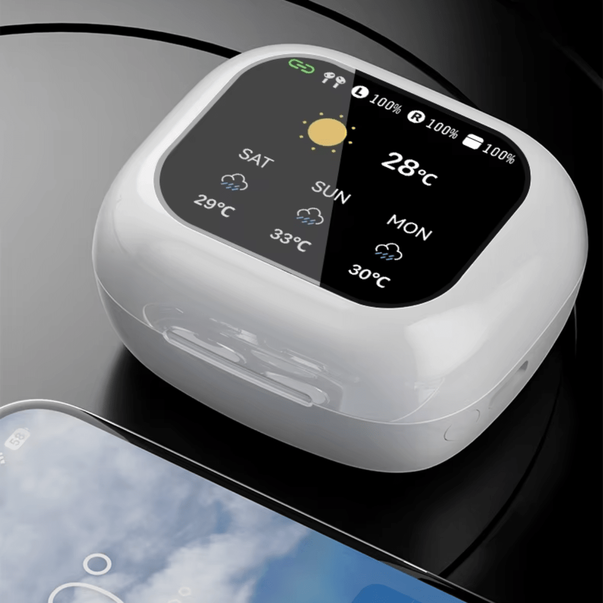 Casti cu Traducator pentru Conversatii in timp real, 144 Limbi, Traducere Foto, Carcasa incarcare cu Touch Screen, Bluetooth 5.4, Control tactil, T7, Alb, easyCTRL®smarrt.rocasti cu traducatoreasyCTRL