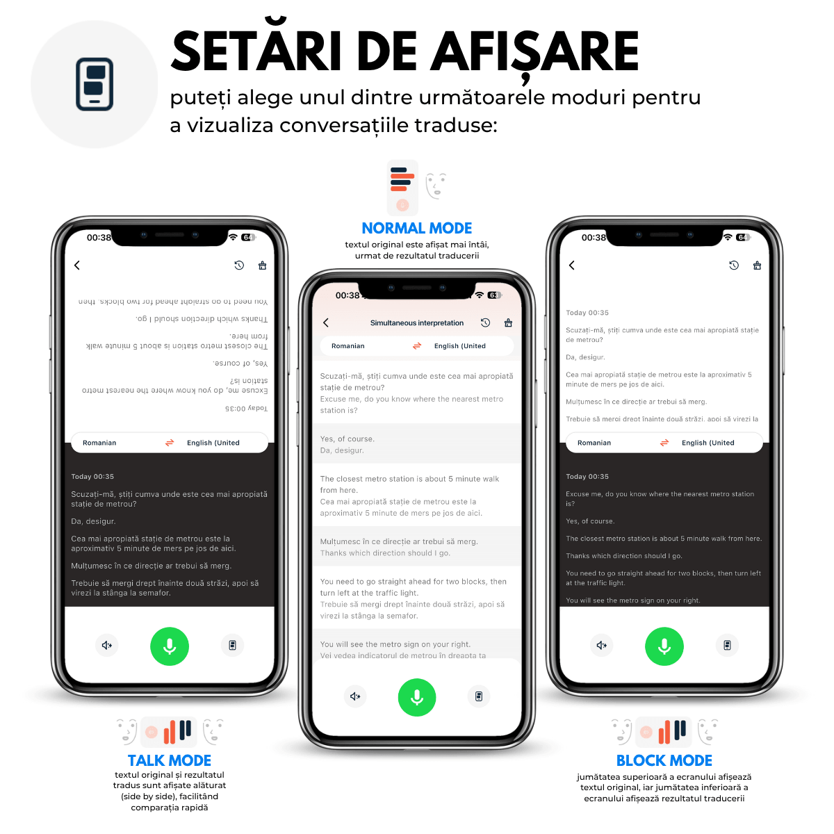 Casti cu Traducator pentru Conversatii in timp real, Open - Ear, 139 Limbi, Bluetooth 5.4, Control tactil, Carcasa de incarcare, T2, Mov, easyCTRL®smarrt.roeasyCTRL