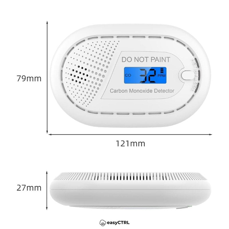 Detector inteligent de monoxid de carbon, WiFi, Smart Life / Tuya APP, Avertizare Sonora si Luminoas, 85dB, easyCTRL