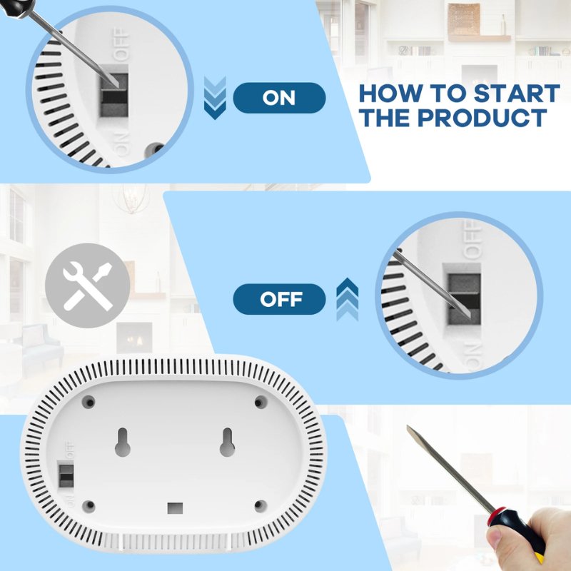 Detector inteligent de monoxid de carbon, WiFi, Smart Life / Tuya APP, Avertizare Sonora si Luminoas, 85dB, easyCTRL