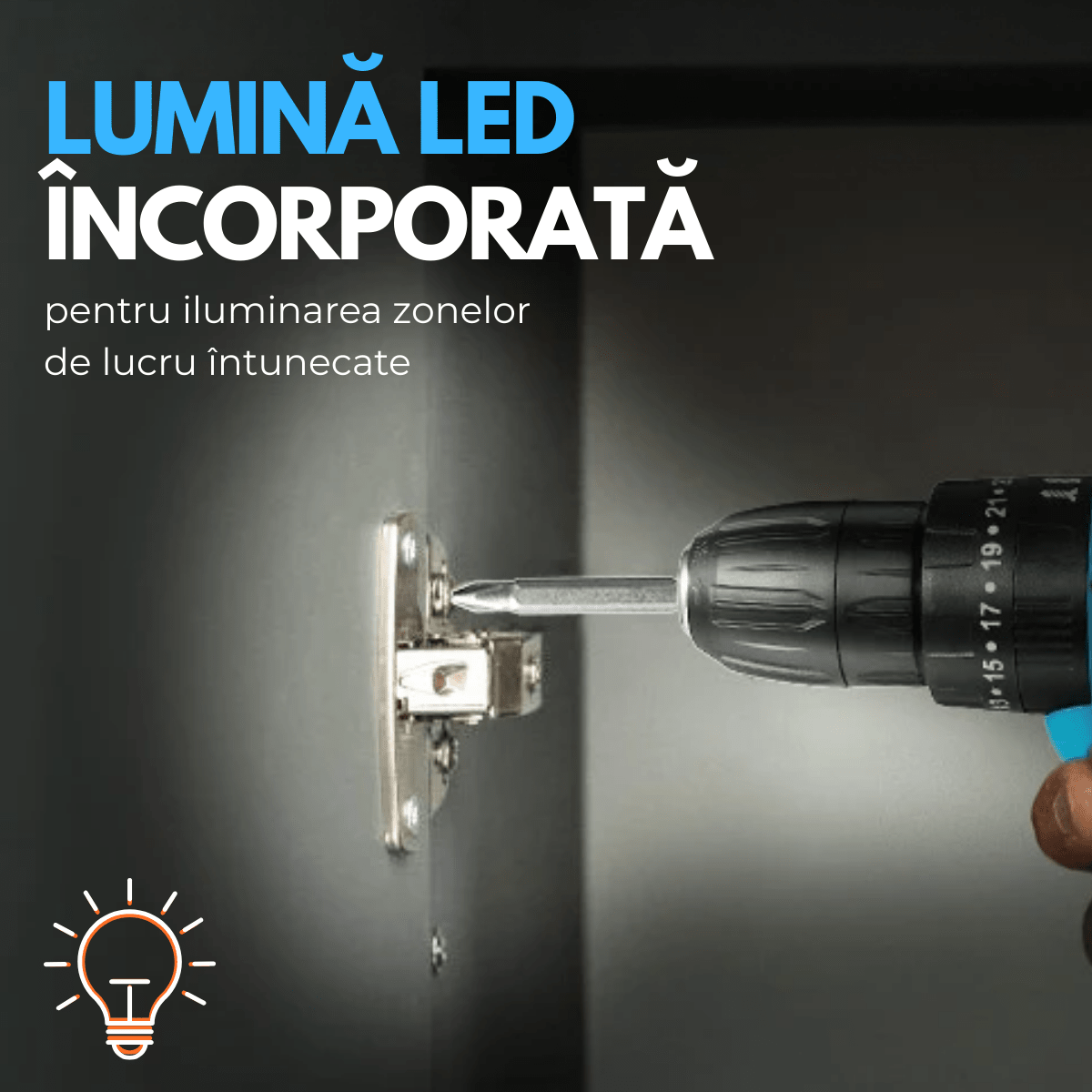 Masina de gaurit si insurubat, Bormasina cu percutie, Cutie cu 33 accesorii, 2 Acumulatori, 2 trepte 350/1150 RPM, Cuplu 25 Nm, Mandrina 10mmsmarrt.rosmarrt.ro