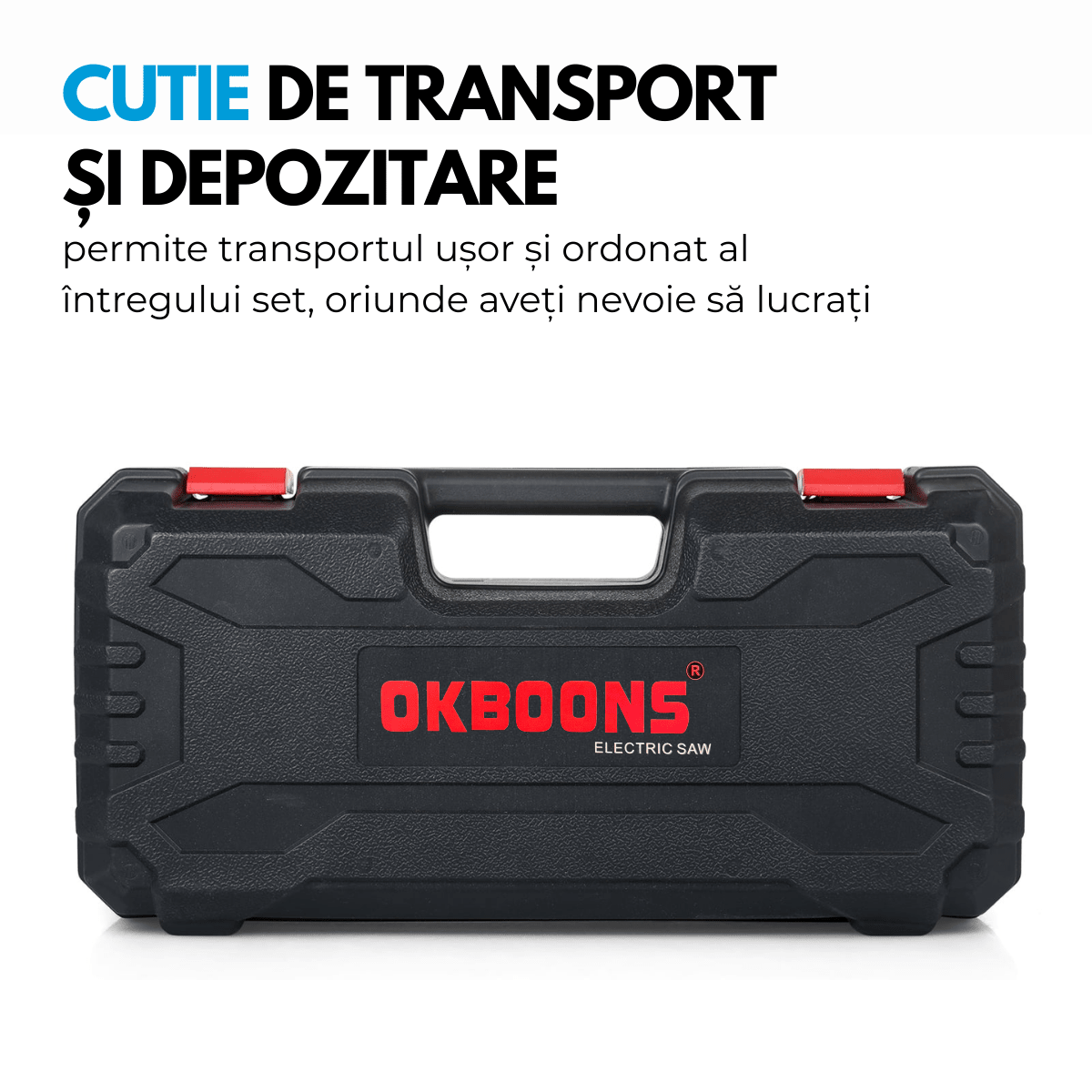 Mini Drujba Electrica Portabila, Fierastrau, 2 Acumulatori, 2 Lanturi, Buton de siguranta, Aparatoare mobilasmarrt.roeasyCTRL
