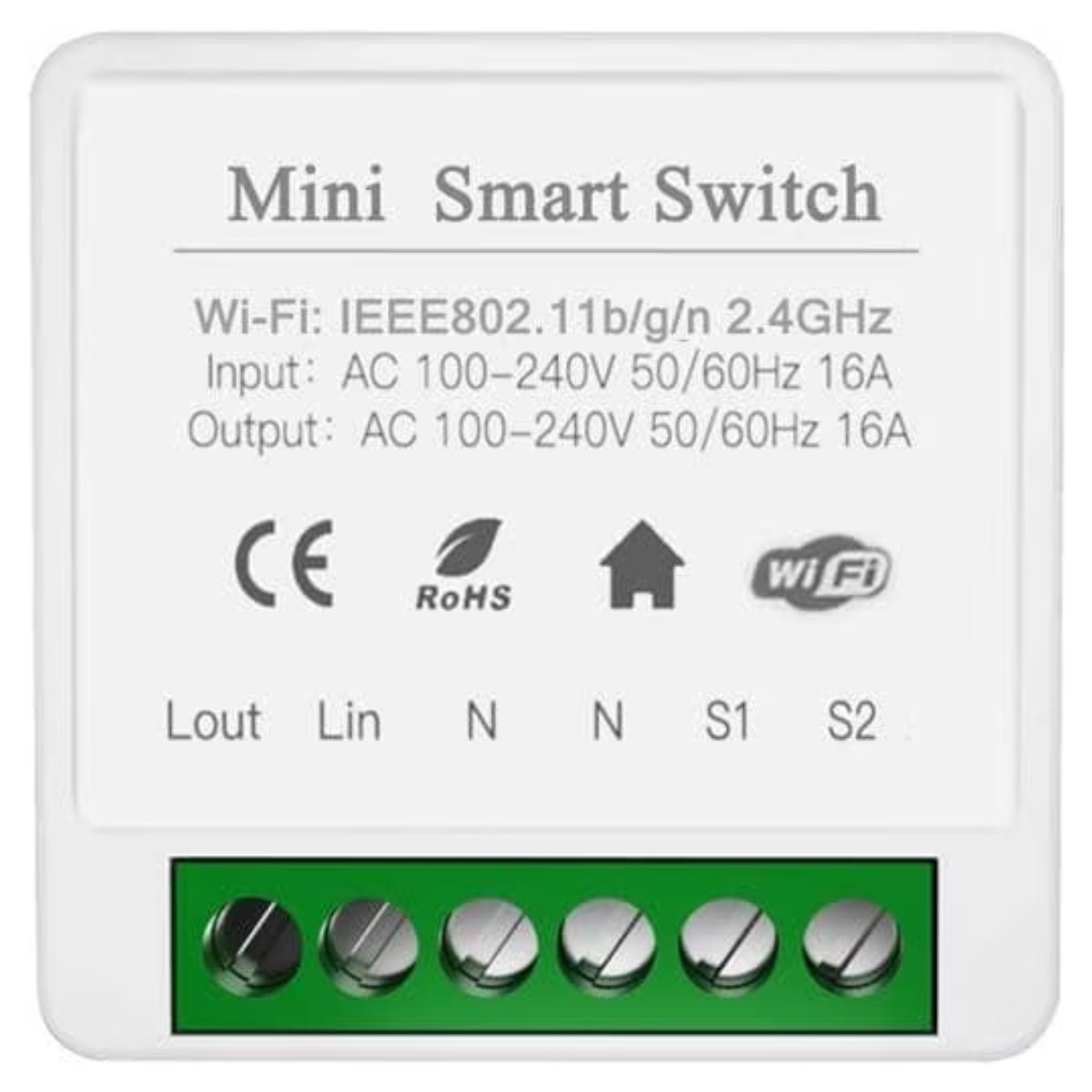 Mini Releu Inteligent, Wireless, Smart Life / Tuya Smart, 16A, 4 x 2 cm, easyCTRL®smarrt.roeasyCTRL