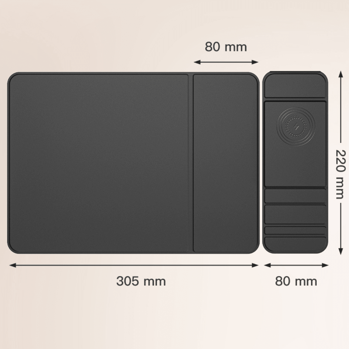 Mousepad cu Incarcator Wireless Pliabil, 2 in 1, 15W, Magsafe, Compatibil iPhone, Samsung, Huawei, Xiaomi, USB - C, Negrusmarrt.roeasyCTRL