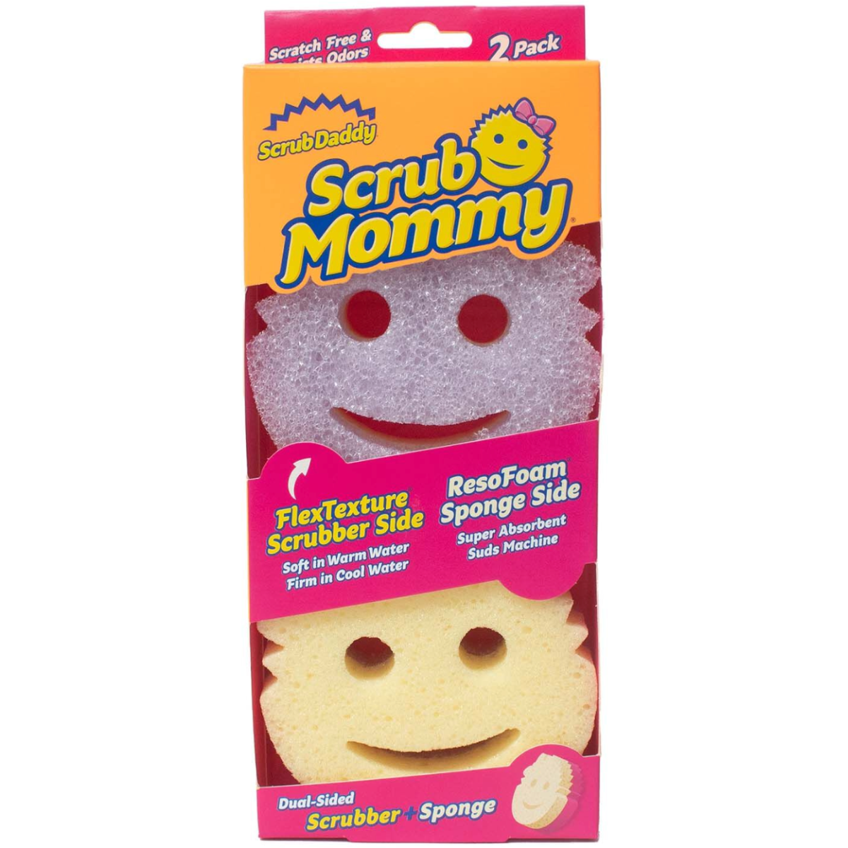 Burete Scrub Daddy Scrub Mommy Cat, cu Suprafata Dubla, De Curatat Fara  Zgarieturi, 10 x 10 cm 