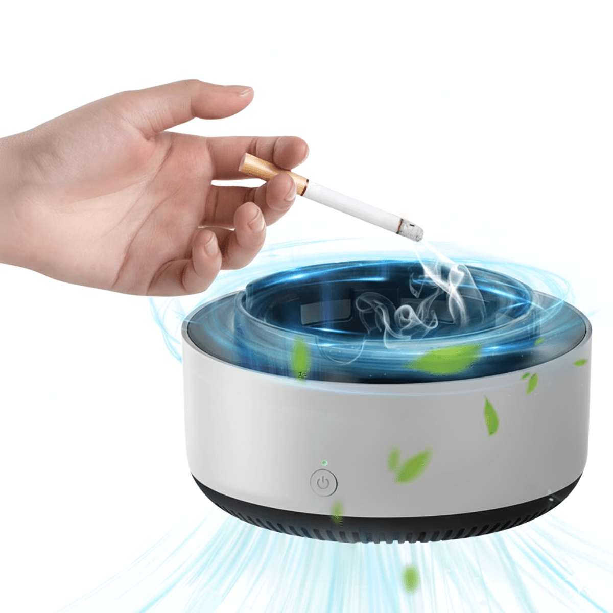 Scrumiera Electrica Multifunctionala 3 - in - 1, Aspirare Fum 360°, Purificare Aer, Tableta Odorizanta, Oprire Automata, Alimentare pe Baterii, easyCTRL®smarrt.roscrumiera electricaeasyCTRL