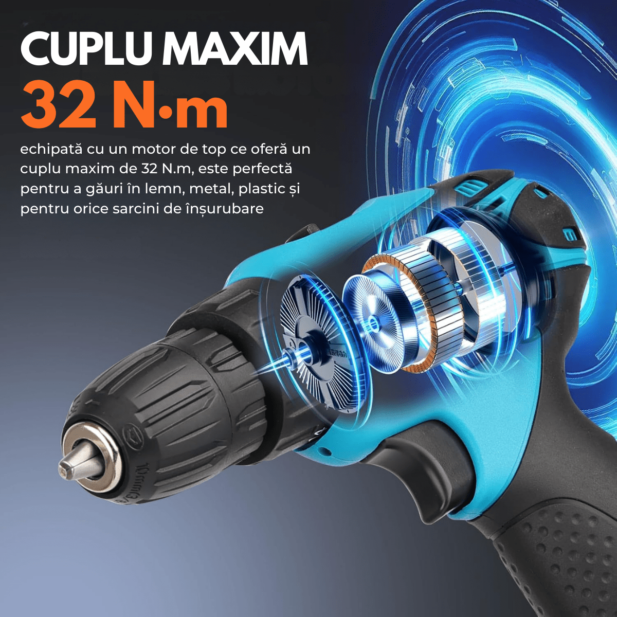 Set Masina de Gaurit si Insurubat + Flex/Polizor cu Baterie, 2 discuri 76mm, 4 Acumulatori, Cutie cu 25 accesoriismarrt.roMDHL