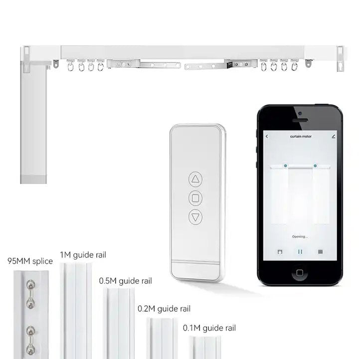 Sina de draperii electrica inteligenta, WiFi, Smart Life / Tuya, control de la distantasmarrt.rosmarrt.ro