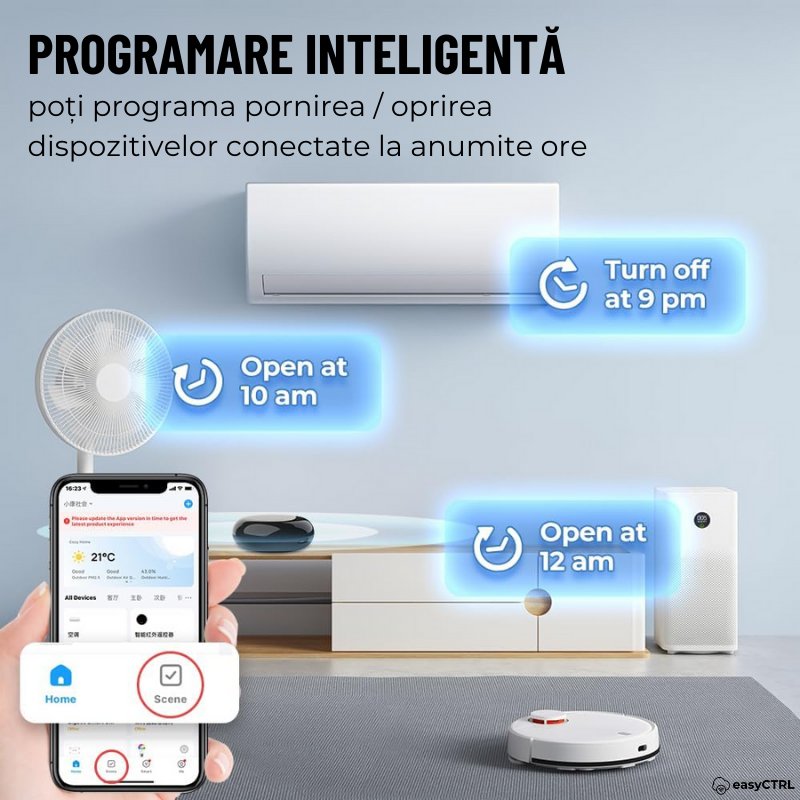 Telecomanda Inteligenta Universala Infrarosu IR, WiFi, Smart Life / Tuya APP, Control vocal, easyCTRL®smarrt.ro