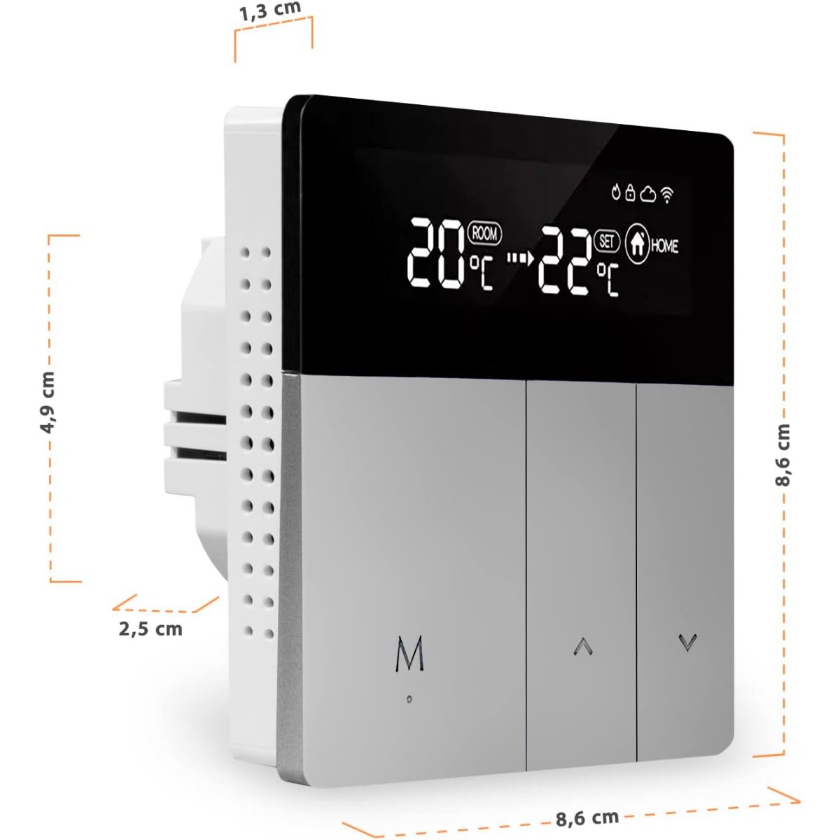 Termostat inteligent Wi-Fi pentru centrala termica, Smart Life / Tuya APP, Control vocal, easyCTRL®smarrt.rosmarrt.ro