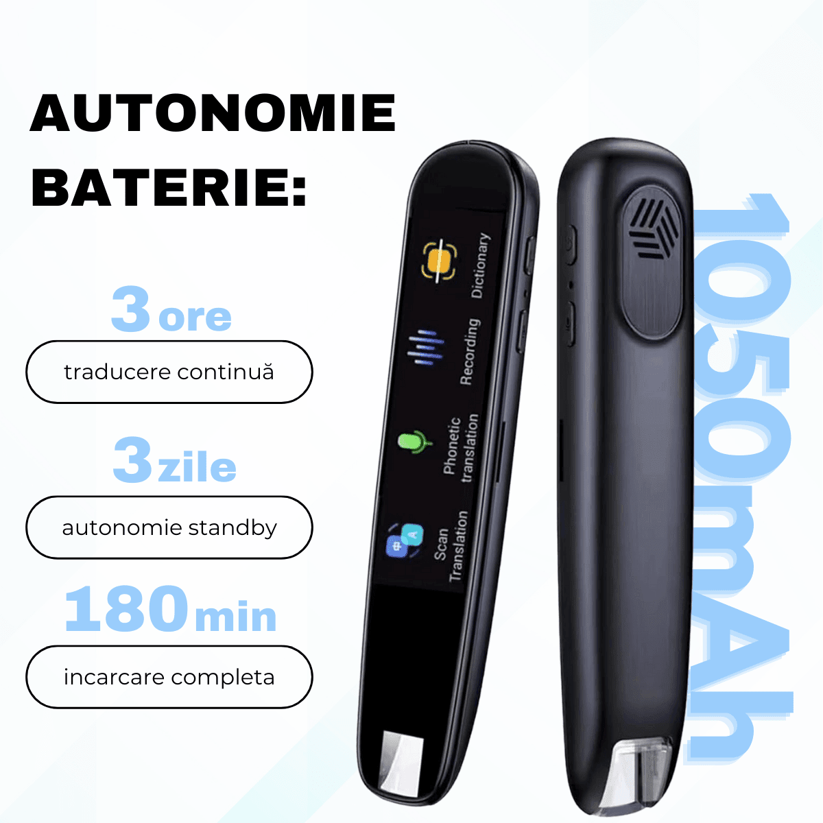 Traducator Inteligent, Traducere vocala, Scanare OCR, Reportofon, Dictionar, Ecran Tactil, 112 Limbi, easyCTRLsmarrt.rotraducatoreasyCTRL