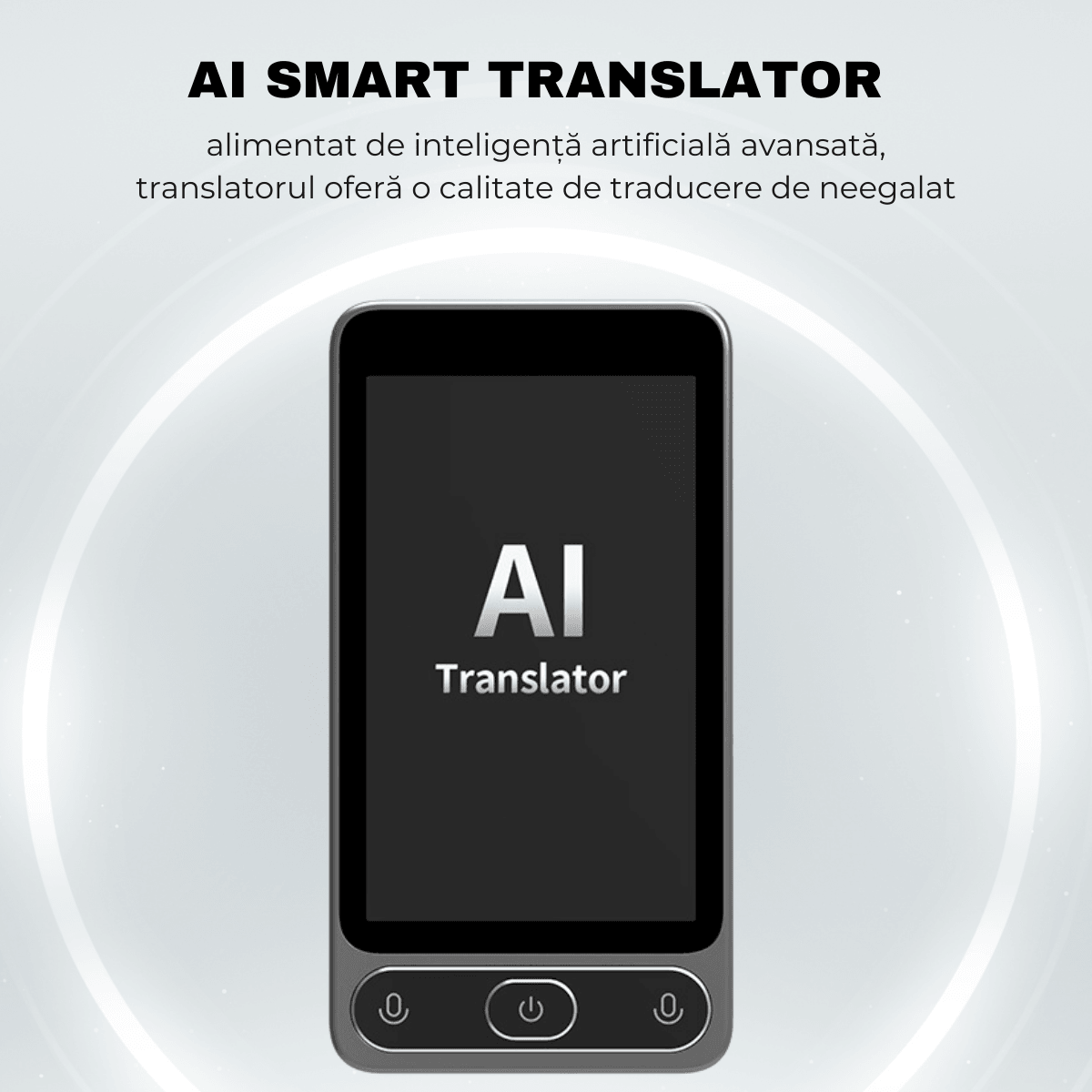 Traducator M3 cu Inteligenta Artificiala (AI), Ecran tactil 3.97 inch, Traducere vocala, Reportofon, Dictionar, 138 Limbi, easyCTRL®smarrt.rotraducatoreasyCTRL